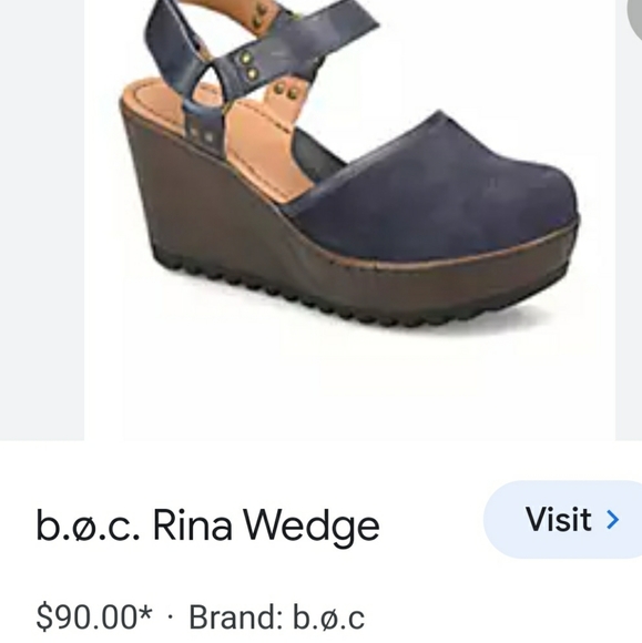 Blue Suede b.ø.c Rina Wedge - Picture 4 of 4